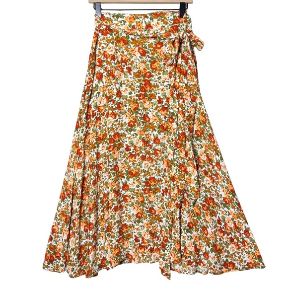 Faithful the Brand Women’s Asiya Skirt in Apricot Le Rose Floral US 8/L Revolve - Picture 1 of 11